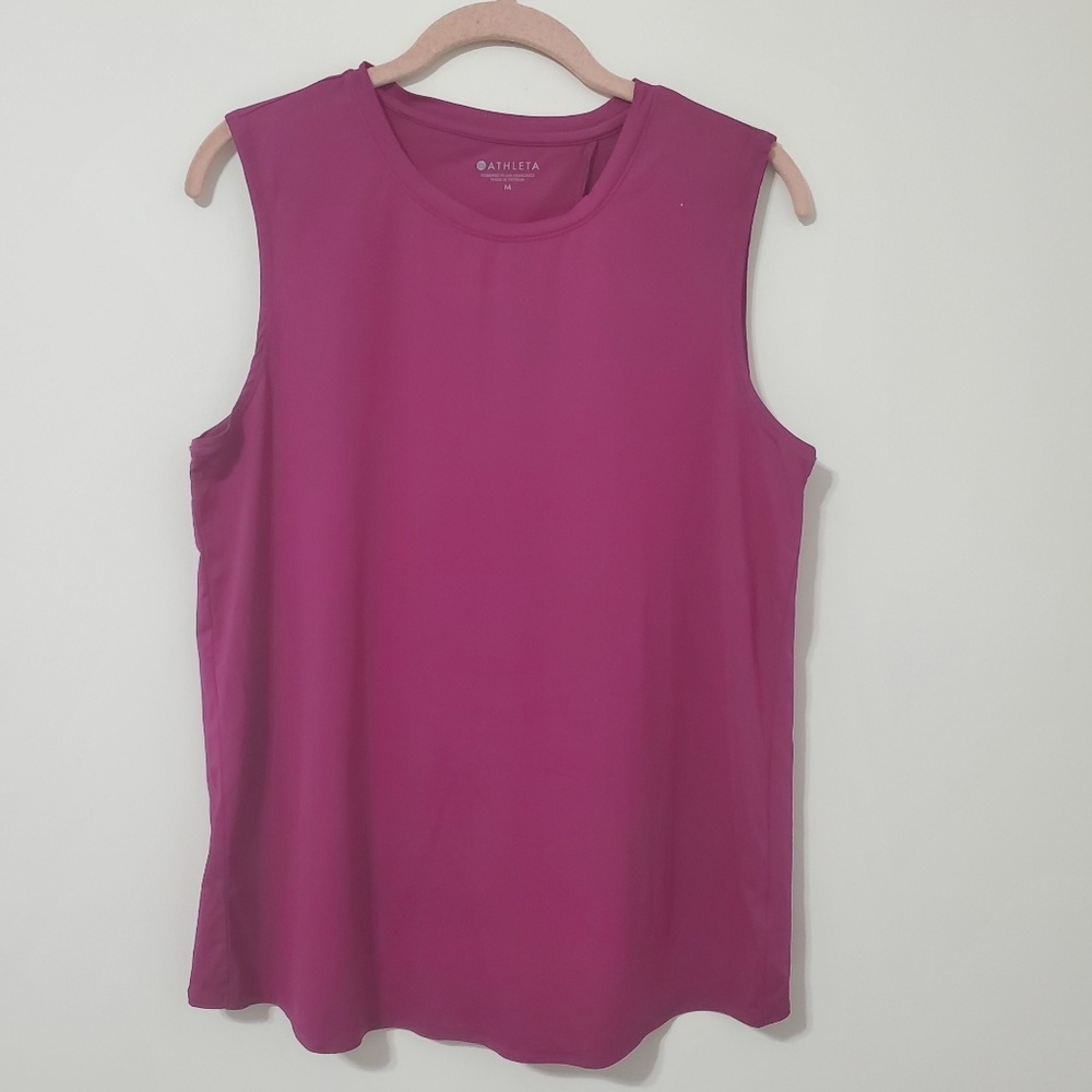 Athleta Sunlover Tulip Back Tank Dark Fuschia Medium - Picture 2 of 9